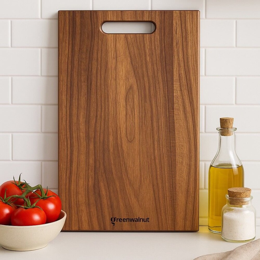 Acacia Wood Cutting Board - Durable, Easy-Clean Chopping Block for Kitchen & Din